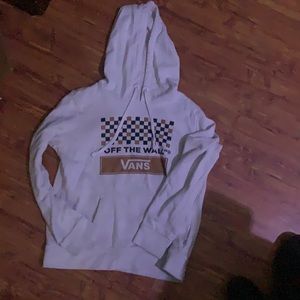 Vans off the wall white hoodie